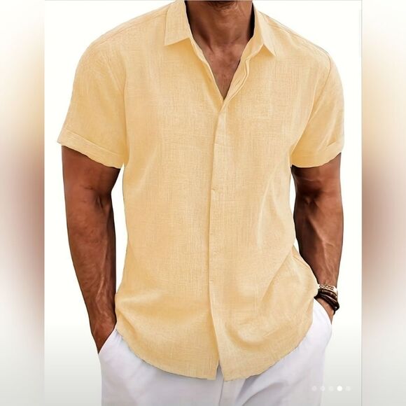 MEN Summer Fashion Short Sleeve Shirt - Picture 1 of 8